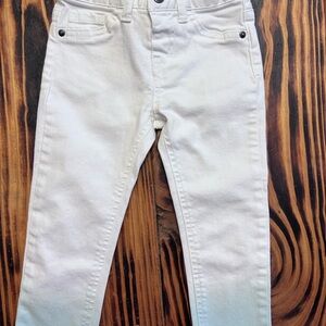 White and Blue Classic Straight Jeans